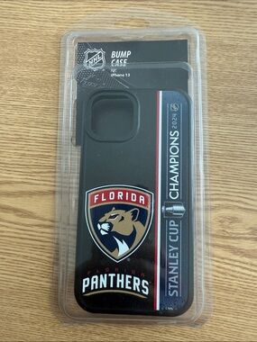 Florida Panthers Black iPhone 13 Bump Case, NHL Stanley Cup Champions 24